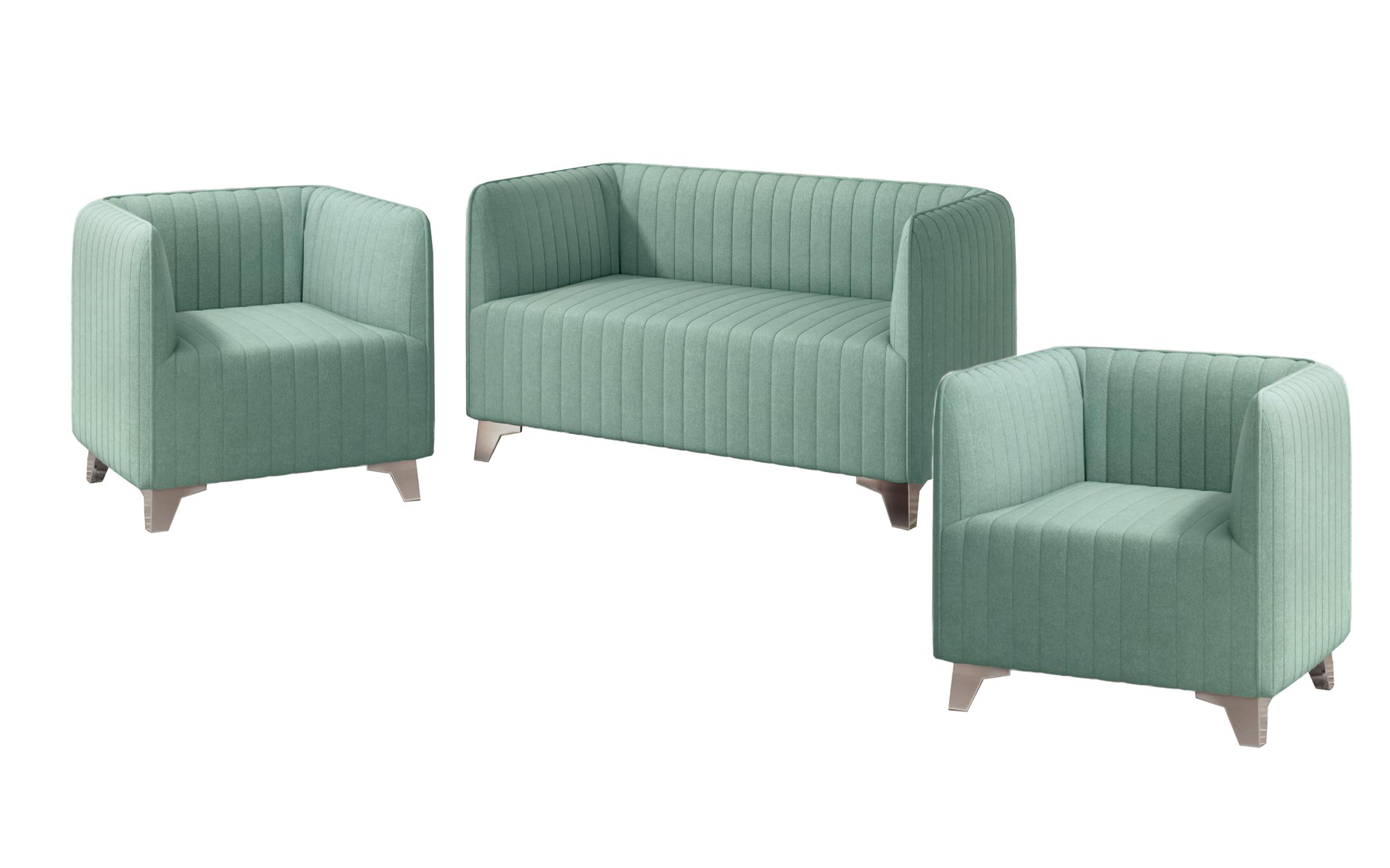Set Sofa + 2 armchairs Macao, mint  2
